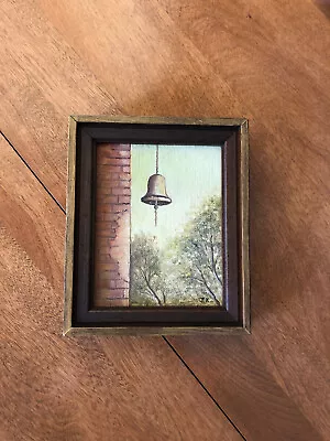 VTG 1960s-70s 4x5 Original Oil Painting & Frame; Olde Towne Bell; Visions Past • $17