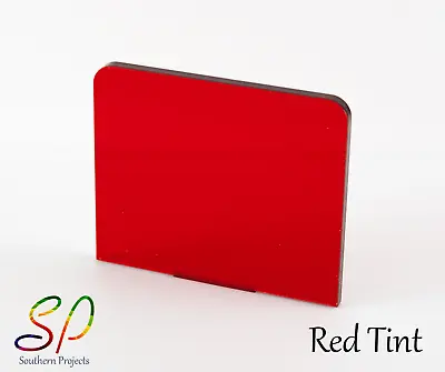 Red Tint Acrylic 3mm Cast Acrylic Sheet In Transparent Red • £7.55