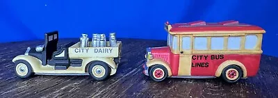 Dept 56 CIC Accessory TRANSPORT - CITY BUS & MILK TRUCK 59838 Display • $19.56