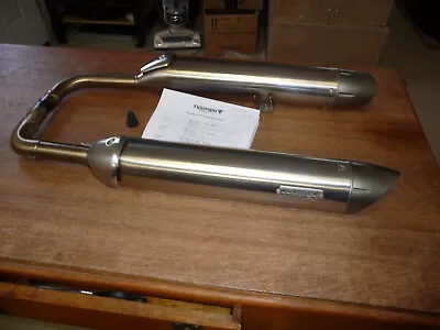 Triumph OEM Ac Vance & Hines V&H Brushed Slipons Mufflers Speedmaster Bobber 17+ • $699