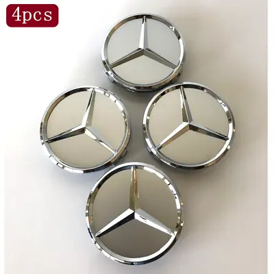 4PCS Fit For Mercedes-Benz Silver Wheel Center Hub Caps Badge - 75MM AMG Emblem • $8.94