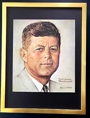 Norman Rockwell +president John F. Kennedy Circa 1970's + Signed Print Framed • $199