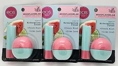 (3x) Eos FlavorLab Lip Balm Stick And Sphere Watermelon Frosé Natural Shea Lip • $24.99