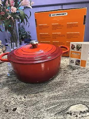 Le Creuset Signature Round Casserole Cast Iron 28cm 6.7L Cerise New See Details • £189