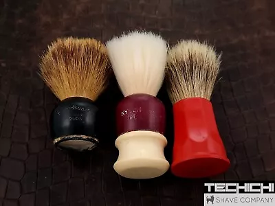 Vintage Shaving Brush Lot Of 3 - Lord Chesterfield Ever-Ready Opal • $15