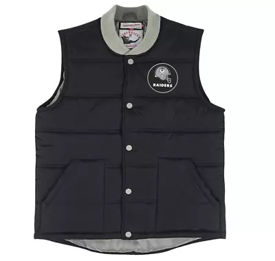 Oakland Raiders NFL Men's Play Clock Throwback Vest By Mitchell & Ness - NFL Lic • $89.99