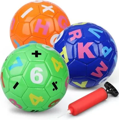 Dilabnda 3 PCS Mini Soccer Balls For Kids Toddlers Baby Colorful Soccer • $23.99