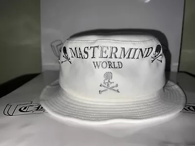 Authentic Mastermind Japan White Embroidered Logo Bucket Hat! • $199