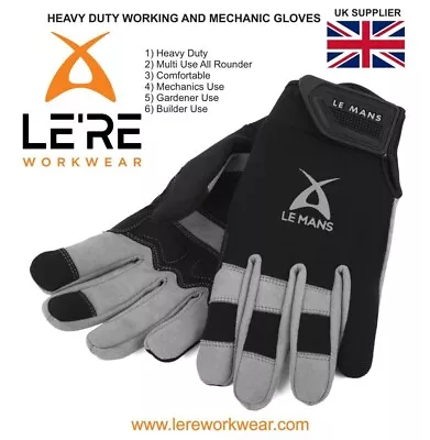 Work Safety Mechanic Gardening Builders Cut Heavy Duty Hand Protection Gloves UK • £8.80