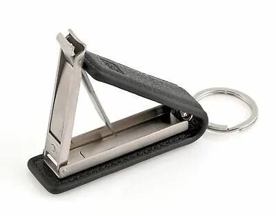 Twin Nail Clipper Keychain No. 42445-000 With Leather Pouch Stainless Steel • $30.03