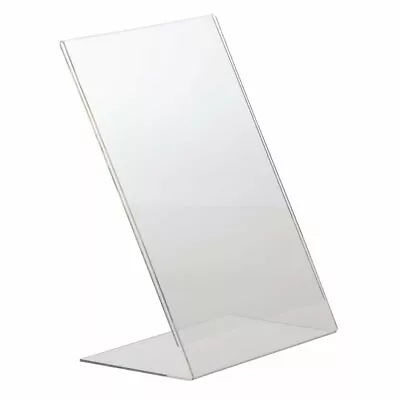 Viz Pro Tilt L-Shape Menu Information Freestanding Acrylic Table Holder A4 A5 A6 • £7