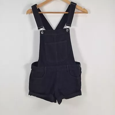 $19.95 • Buy Pull And Bear Womens Denim Dungaree Overalls Size S Black Sleeveless 041921