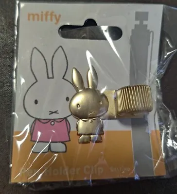 New Miffy Key Holder Gold Metal Pen Holder Clip Mercis Japan • $19.99