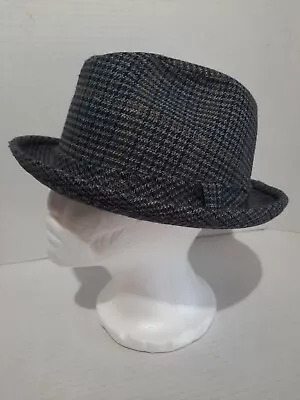 Vtg Park Royal Fedora Hat Mens Sz 7 1/4 Gray Multi Pattern Exclusive Plaid/tweed • $25