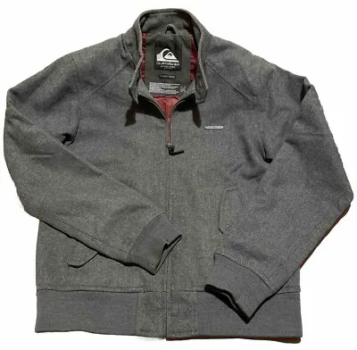 Quiksilver Premium Series Pocketed Bomber Harrington Sports Jacket Grey  Size M • £14.99