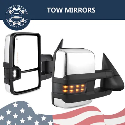 Power Heated Tow Mirrors For 03-06 GMC Chevy Silverado 1500 2500HD Signals Pair • $120.64