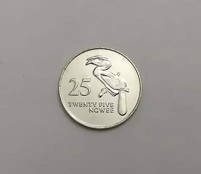 1992 Zambia 25 Ngwee Coin KM #29 Uncirculated / Bird-Hornbill • $3.90