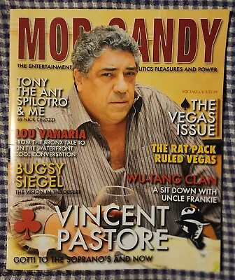 MOB CANDY MAGAZINE-Vol 1 #6- 10 3/4 ×13  Larger Size-Vegas Issue-Vincent Pastore • £8.10