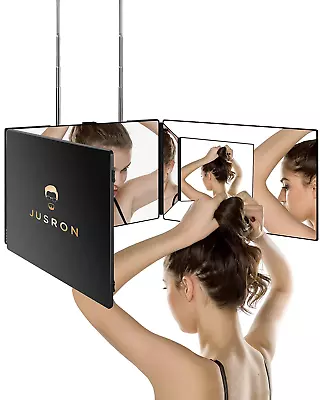 3 Way Mirror For Self Hair Cutting 360 Trifold Barber Mirrors 3 Sided Makeup Mi • $36.30