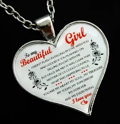 To My Girl Beautiful Daughter Mother Father Valentines Mothers Day Gift Necklace • $14.99