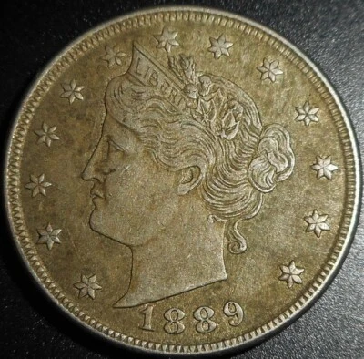 $27 • Buy 1889 V Nickel, Nice Grade, $1.99 Estate Auction, FREE SHIP