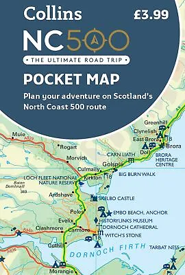 NC500 Pocket Map: Plan Your Adventure On Scotland’s North Coast 500 Route Off • £5.25