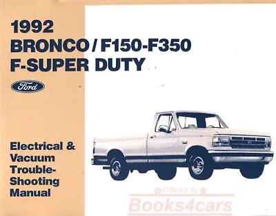 F150 1992 Shop Manual Electrical Service Repair Ford Truck F250 • $46.95