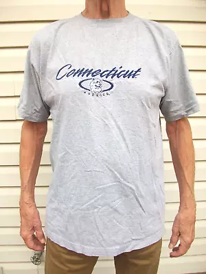  Conneticut / UConn Huskies XL Embroidered Gray T-Shirt   Quality Cadre Athletic • $7.99