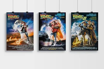 Back To The Future Film Trilogy 1 2 3 Poster Collection A4 & A3 Size  • £9.99