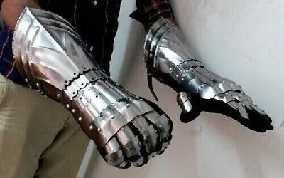 Medieval Gauntlet Armor Pair Gloves Larp SCA Gloves Viking Knig Gift Item • $65