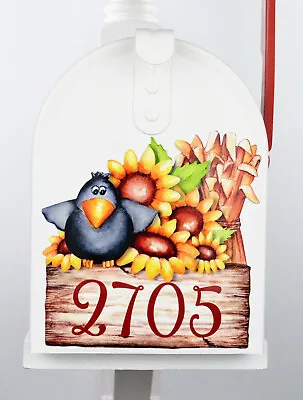 Mailbox Magnet (Partial Cover) Black Bird Crow Cornstalks Custom Address Sign • $8.95
