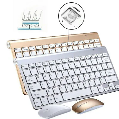 Wireless Keyboard And Mouse Set Mini 2.4G Waterproof For Windows PC Computer US • $6.98