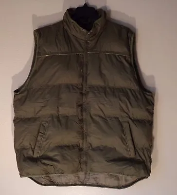 New Men's Xl Sportier Green Bubble Vest Sleeveless Coat Jacket 100% Poly #1104 • $24.99