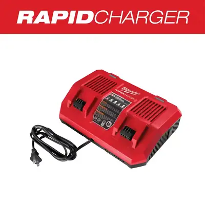 Milwaukee M18 Rapid Battery Charger Dual Bay Port With Hang Hole For Wall Mount • $151.59