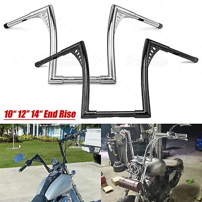 10  12  14  16  Rise Ape Hangers Handlebars For Harley Softail Dyna Sportster XL • $87.98