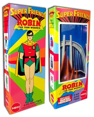 SUPER FRIENDS ROBIN BOX For 8  Mego Action Figure  (BOX ONLY!) • $13