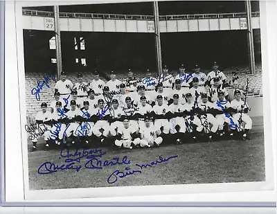 1953 New York Yankees Autographed 8x10 Team Photo (24) MantleMartinBerraScoot • $550.99