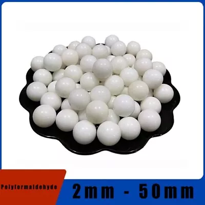 Polyformaldehyde Solid Plastic Balls Precision Bearing Ball White Dia 2mm - 50mm • $2.31