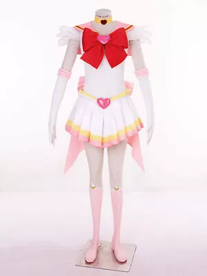 Pretty Soldier Sailor Moon Rini Chibi Chibiusa Cosplay Costume SuperS Wig Wig • £160.91