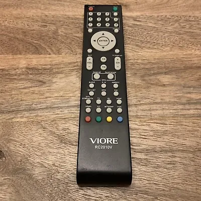 Viore TV Remote Control OEM Genuine RC2010V Original Missing Battery Cover Black • $12.81