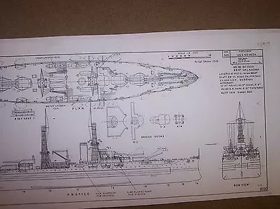 USS NEVADA BB36 1916 Arrg. Ship Model Boat Plans  • $18.76