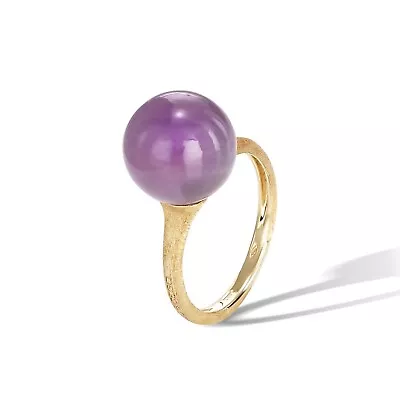 MARCO BICEGO Africa Boules Amethyst Ring In 18K Yellow Gold Size 7 • $1299