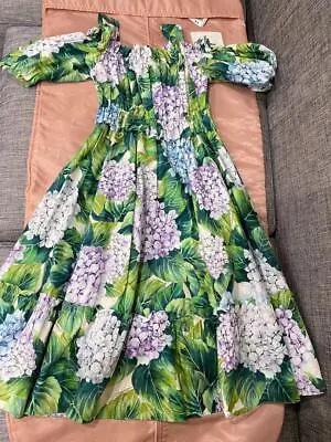 Used Dolce And Gabbana Hydrangea Pattern Dress Size 36 • $1499