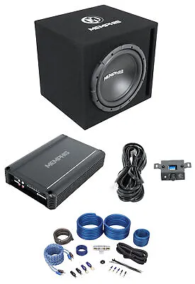 Memphis Audio SRXE112VP 12  500w SRX Car Subwoofer+Enclosure+Amplifier+Amp Kit • $289.95