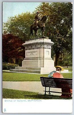 Washington DC~General McPherson Statue~Lady On Bench~c1905 TUCK Postcard • $13