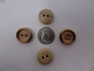 Vintage Wood With Burn Marks Character 2-Hole Buttons 16mm Lot Of 13 B53-G • $1.99