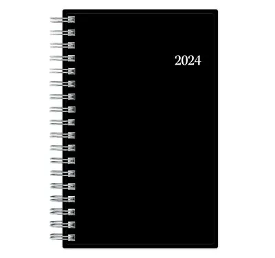 Blue Sky 2024 Weekly Monthly Pocket Planner Contacts Notes Tabbed 4 X 6 • $17.89