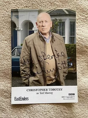 Christopher Timothy (eastenders) Signed Cast Card- Dedicated • £1