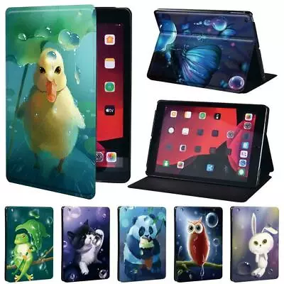 Animal PU Leather Stand Cover Case For Apple IPad 5/6/7/8/9/10/Mini 1 2 3 4 5 • £7.43