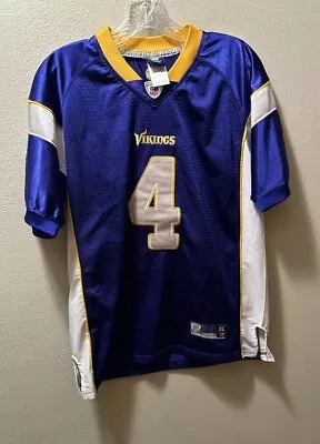 Reebok Brett Farve Minnesota Vikings Jersey #4 Favre Youth XL 18-20 Purple • $17